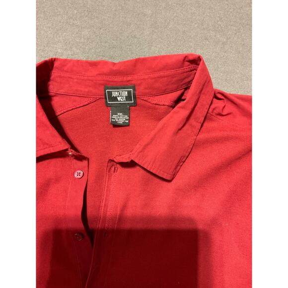 Men's Junction West 1/4 Button Pullover Collared Top Long Sleeve Holiday Wear - Picture 2 of 5